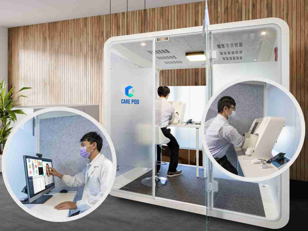 达擎于医疗科技展中展出＂远距诊疗舱＂，，，以因应医疗数字化及社会高龄化趋势下、、、、复诊及慢性病患等族群对于远距看诊需求逐渐升高所推出的创新整合方案。。。多功能合一、、、、高隐私性的远距诊疗舱可根据病患端与医师端的不同需求，，提供弹性化及客制化功能，，节省医生和病患的精力及时间