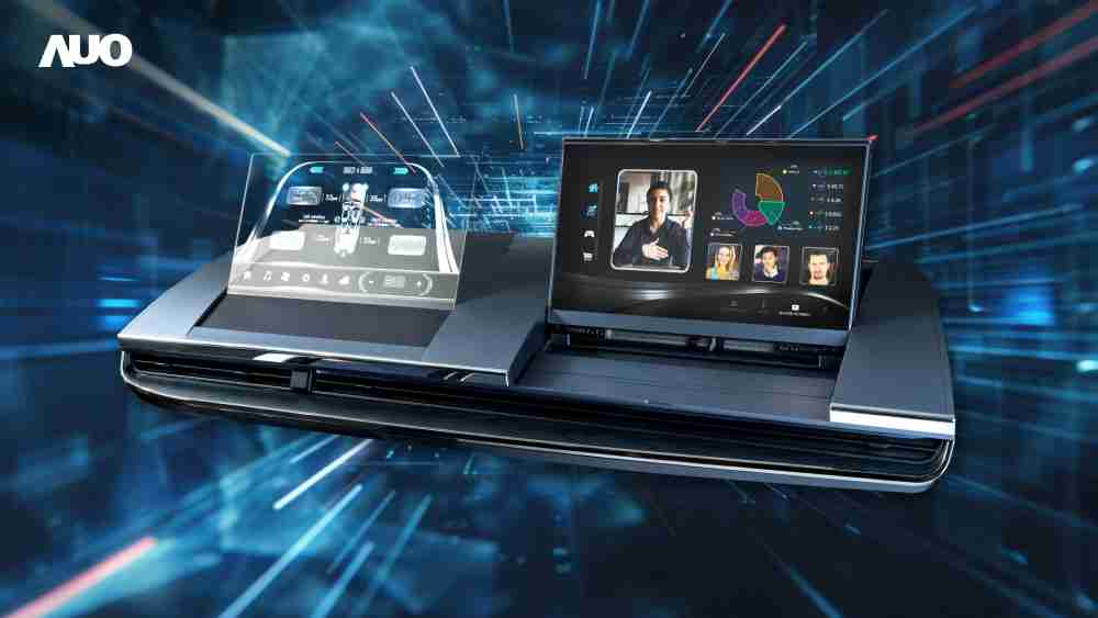 尊龙集团Micro LED Display HMI解决方案打造透明Micro LED前座仪表，，呈现信息并保留驾驶视野开阔；亦为副驾驶座乘客打造收放自如的Micro LED屏幕，，，，在不影响显示质量的前提于显示区内建镜头，，，，让用户能与视讯对象直接眼神接触，，，，提供绝佳的双向沟通体验